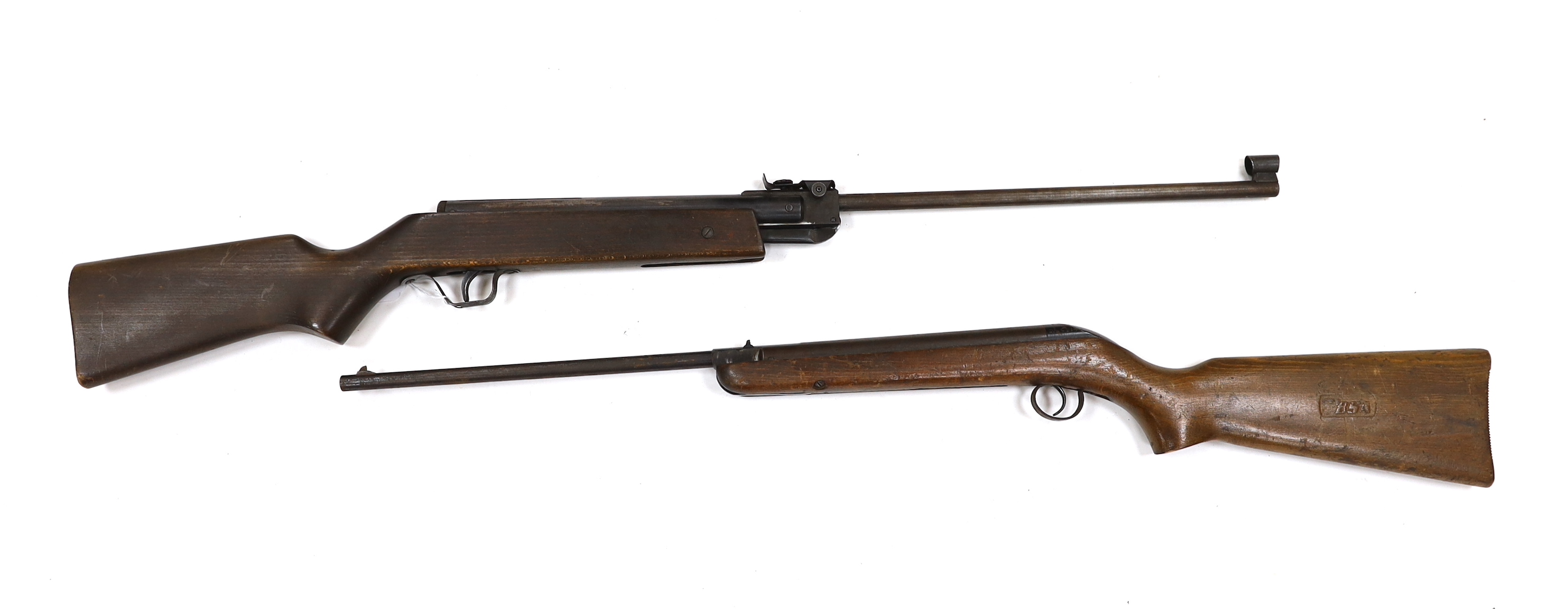 A Hungarian .22 break action rifle and a BSA break action air rifle (2)